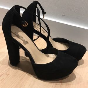 Black platform heels